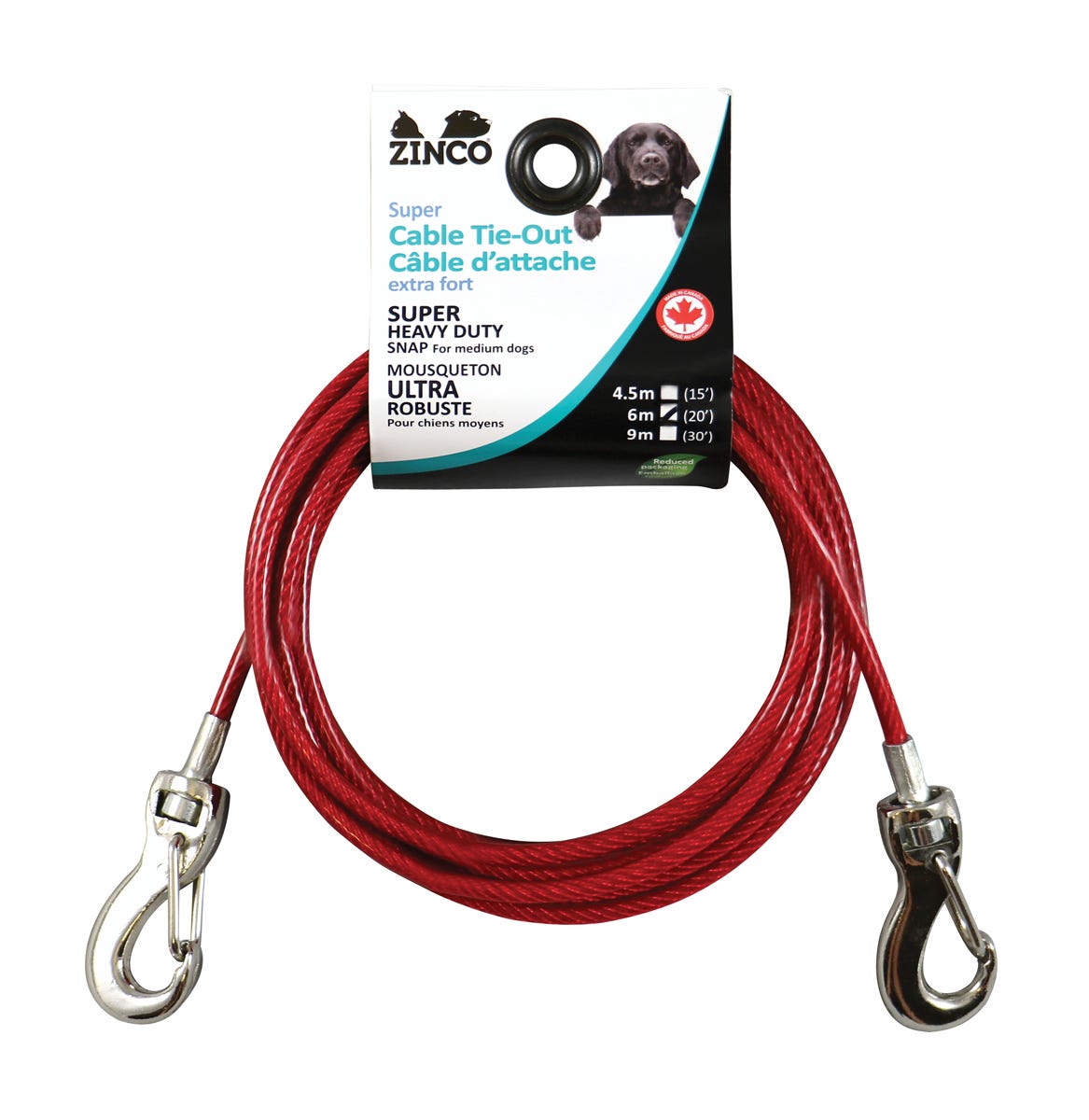 Cable Tie-Out for Medium Dog, 20-ft.