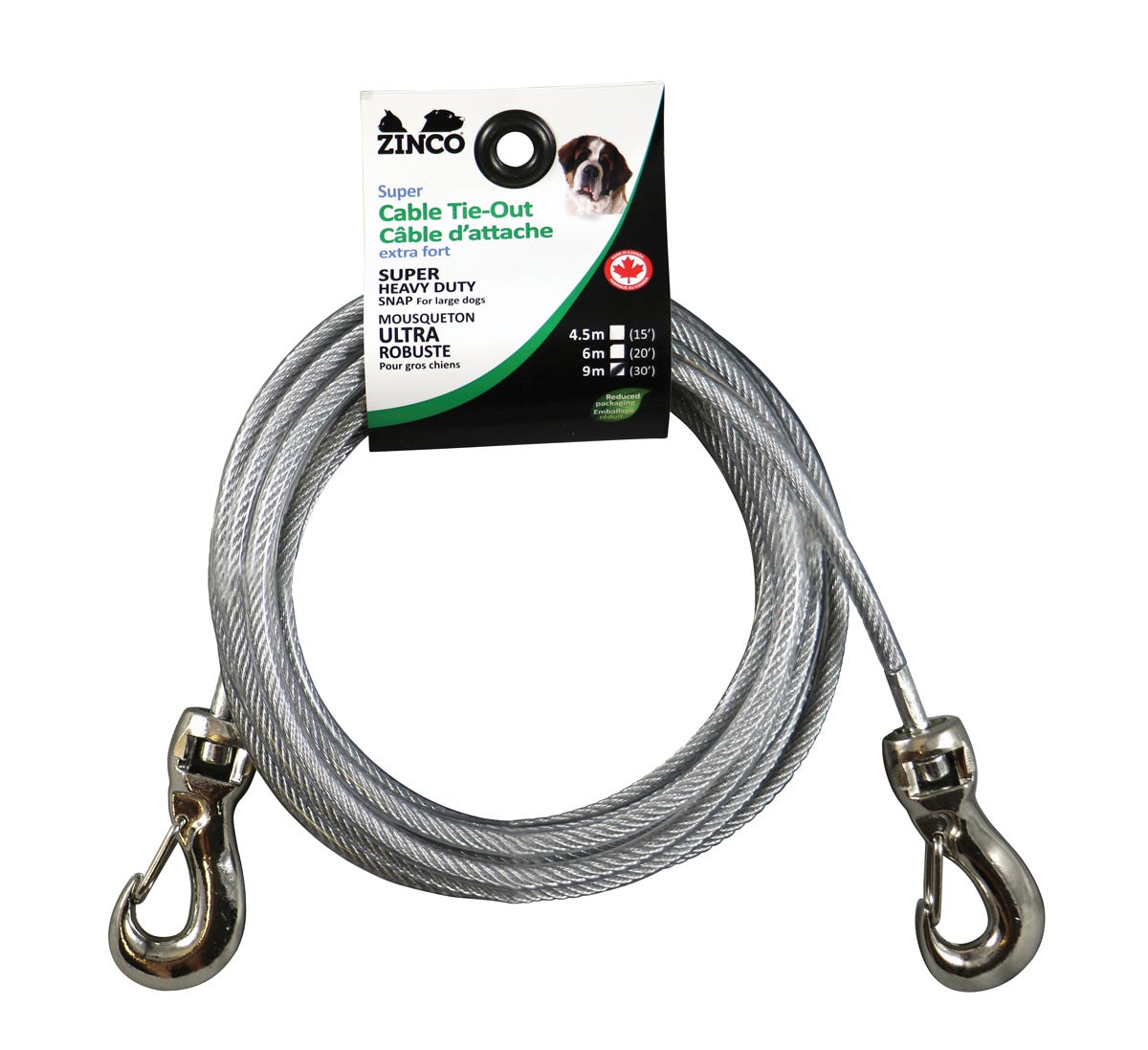 Cable Tie-Out for Big Dogs, 30-ft.