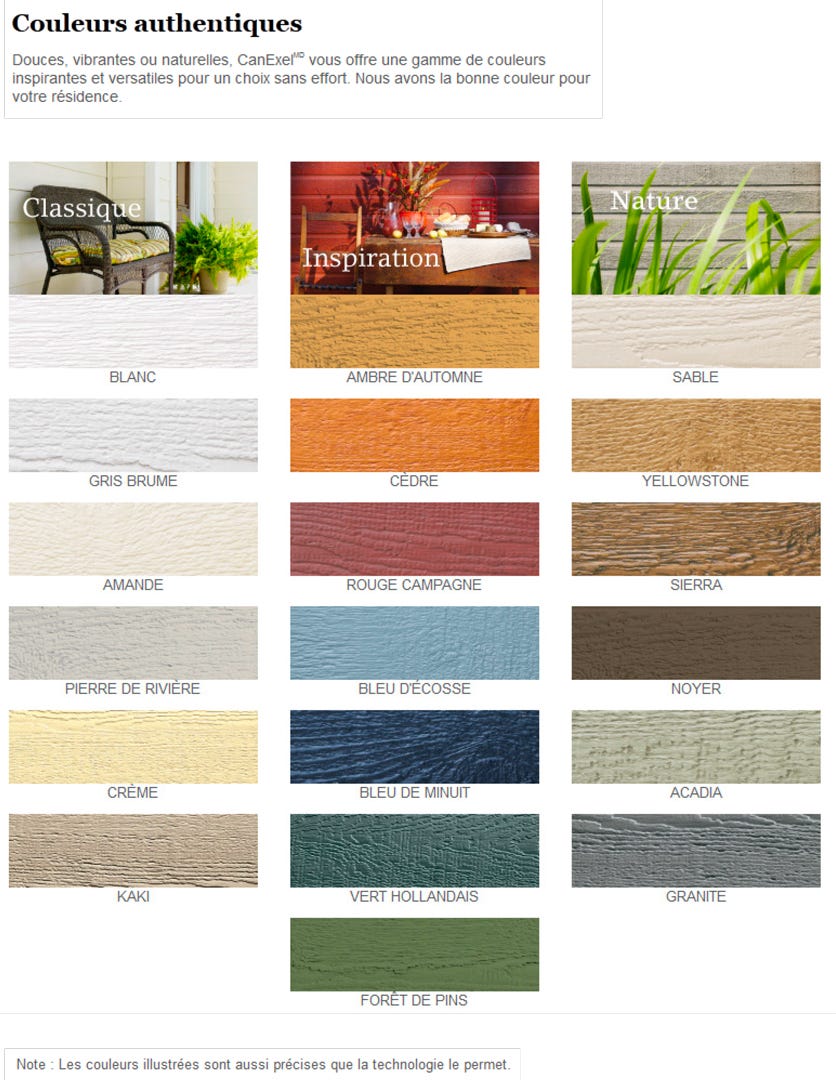 CanExel Horizontal Outdoor Siding, Granite, Ridgewood D-5
