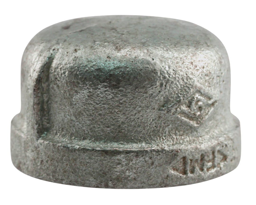 Cap Galvanized, Lead-Free, 2-in.