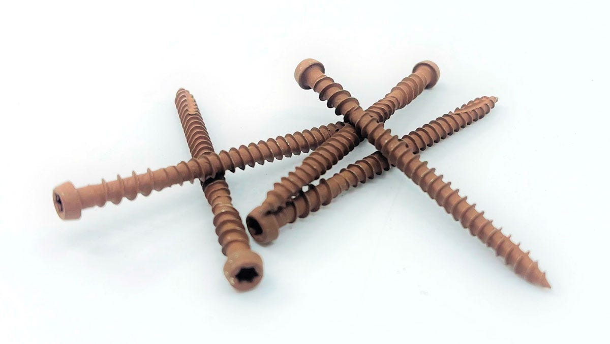 Cap-tor screw, Trex, 2-3/4 po, Saddle, 100/box