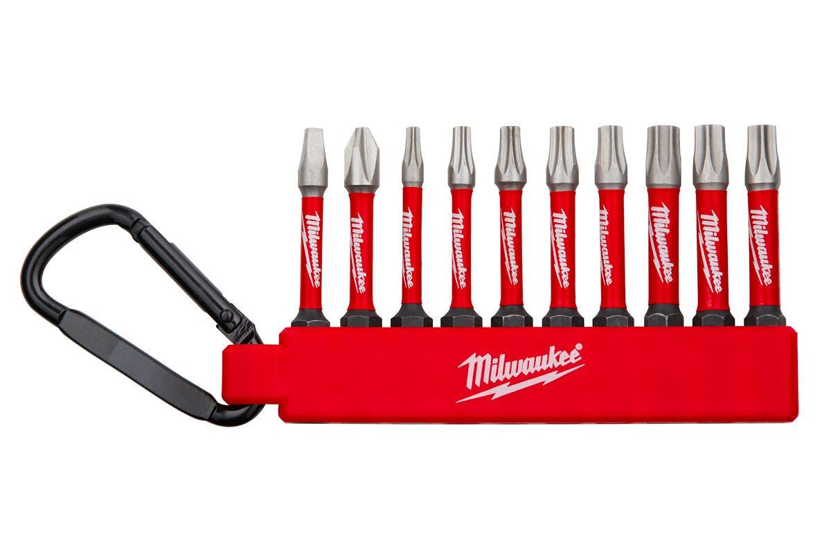 Carabiner with 10 screwdriver bits SHOCKWAVE TORX