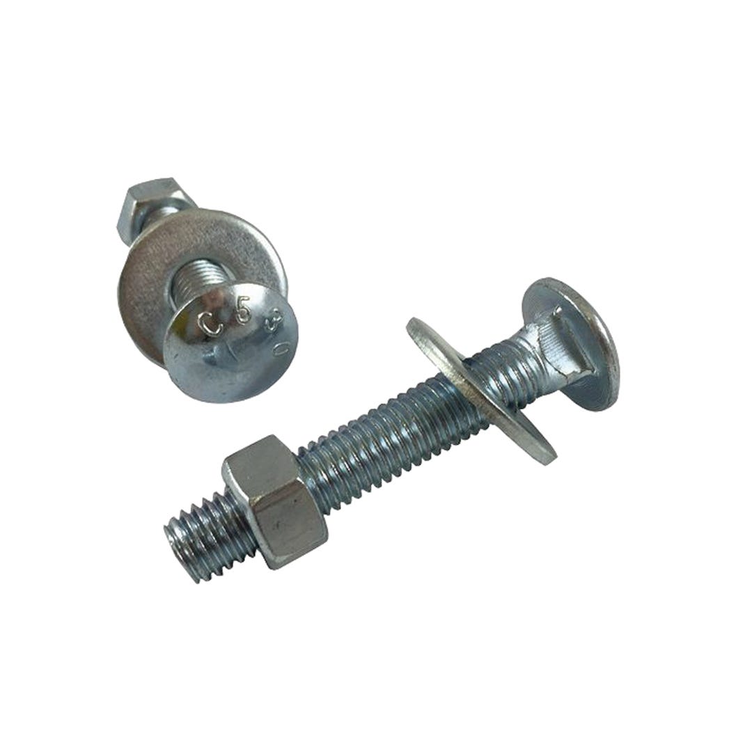 Carriage Bolt with Nut & Washer, Pan Head, 1/2 X 4-1/2-in., 2/Pack