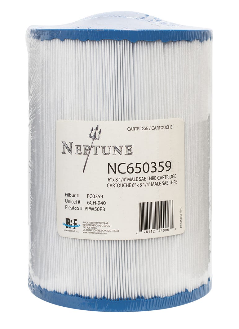 Neptune Male Sae Thre Spa Cartridge, 6-in. X 8 1/4-in.