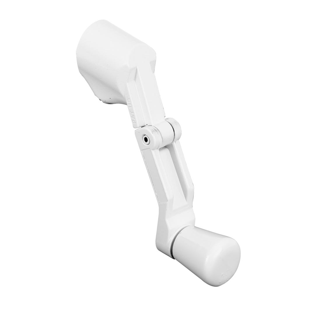 Casement handle folding split shaft