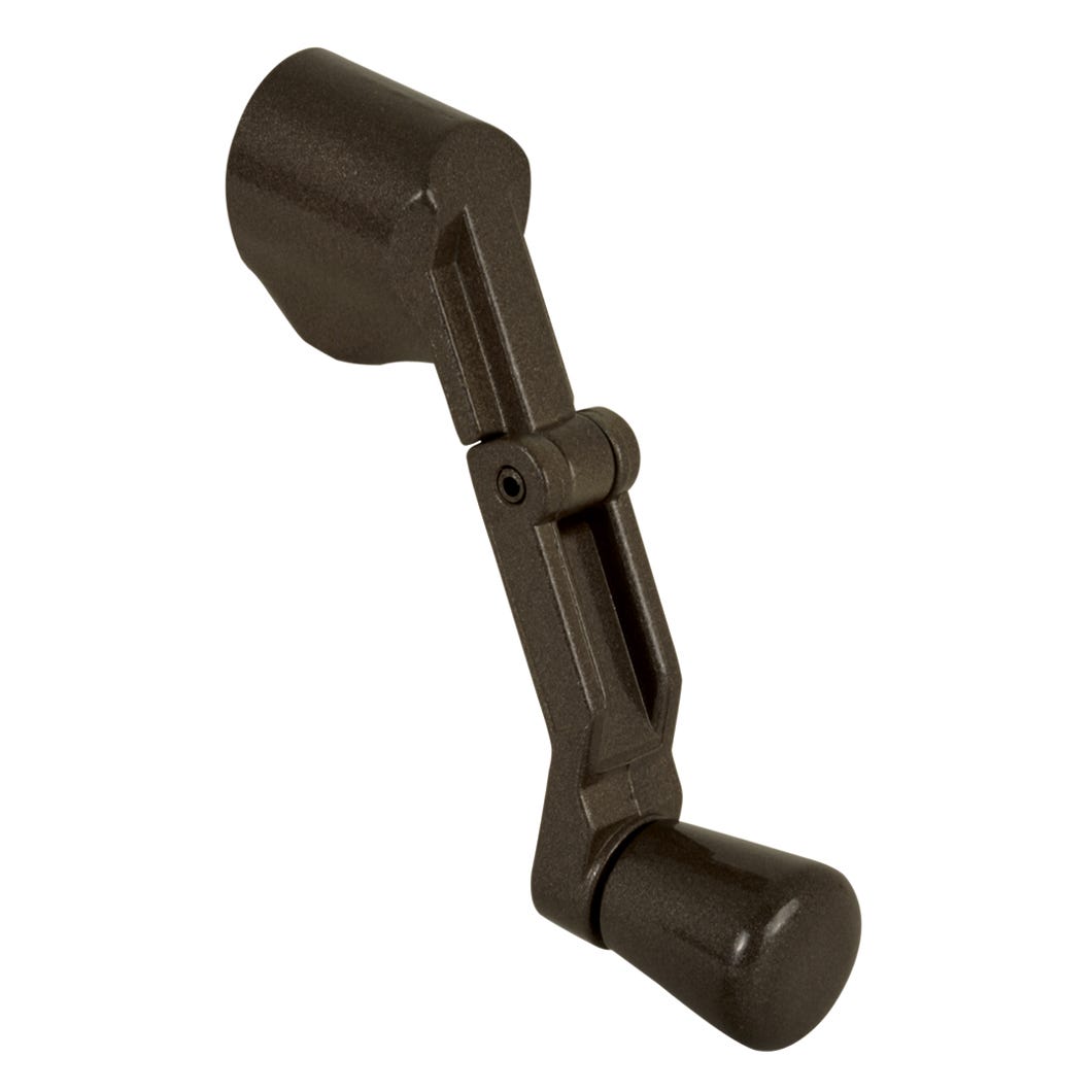 Casement handle folding split shaft