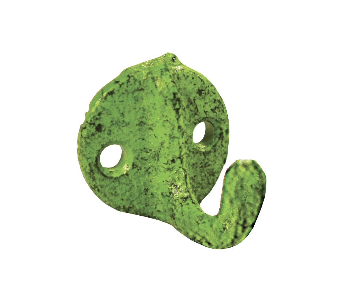 Single Cast Iron Robe Hook, Kiwi Green