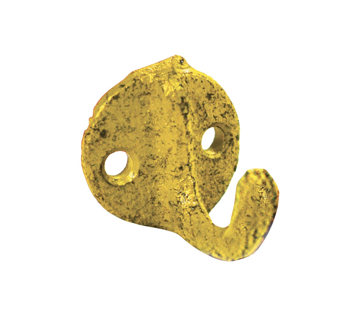 Single Cast Iron Robe Hook, Lemon Yellow