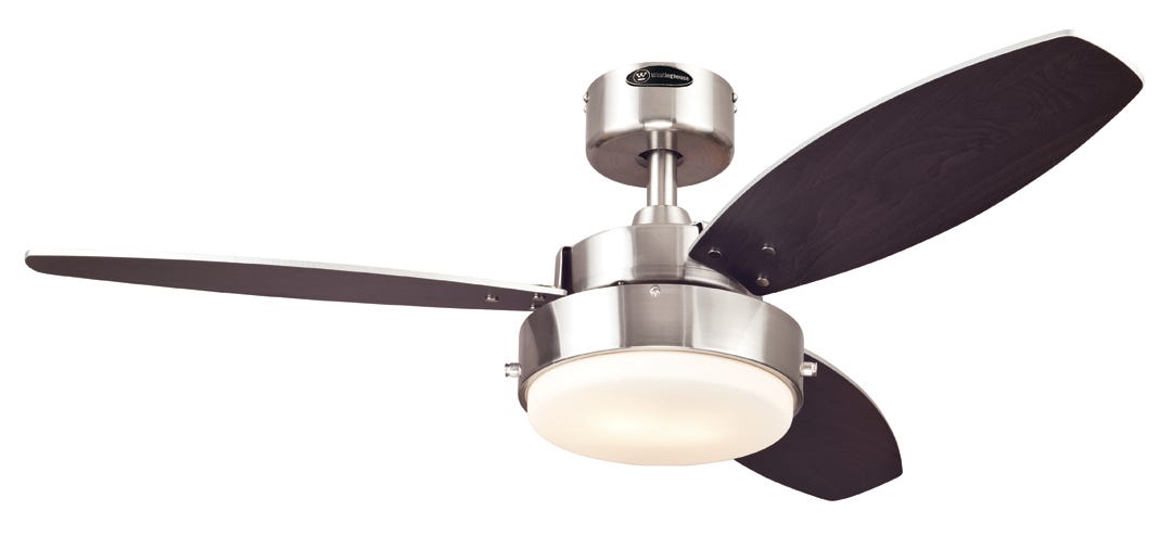 ALLOY Ceiling Fan, 1 Head, Brushed Nickel, 42 in.