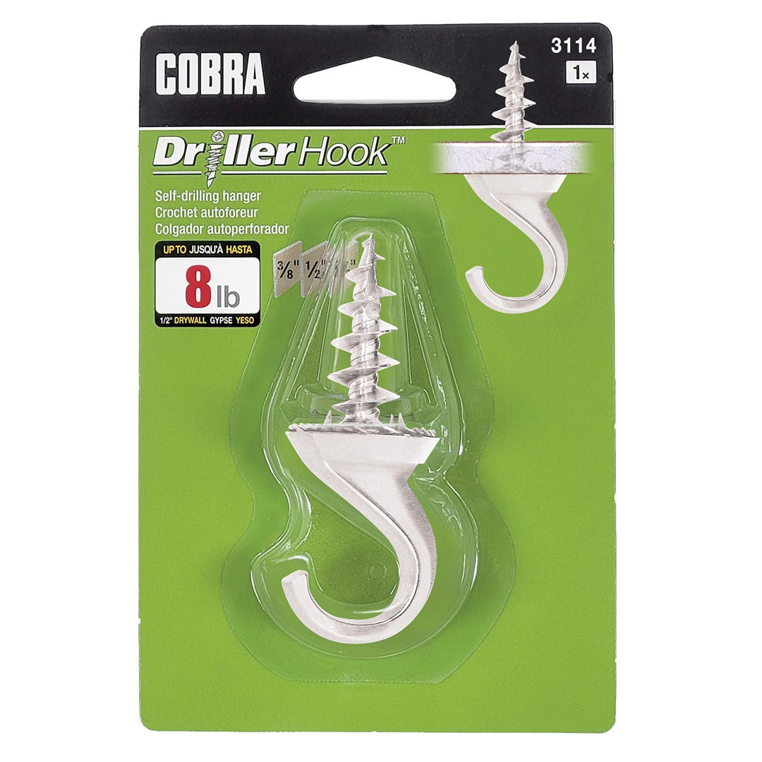 DRILLERHOOK Ceiling Hook for Plant, White, 1/Pack