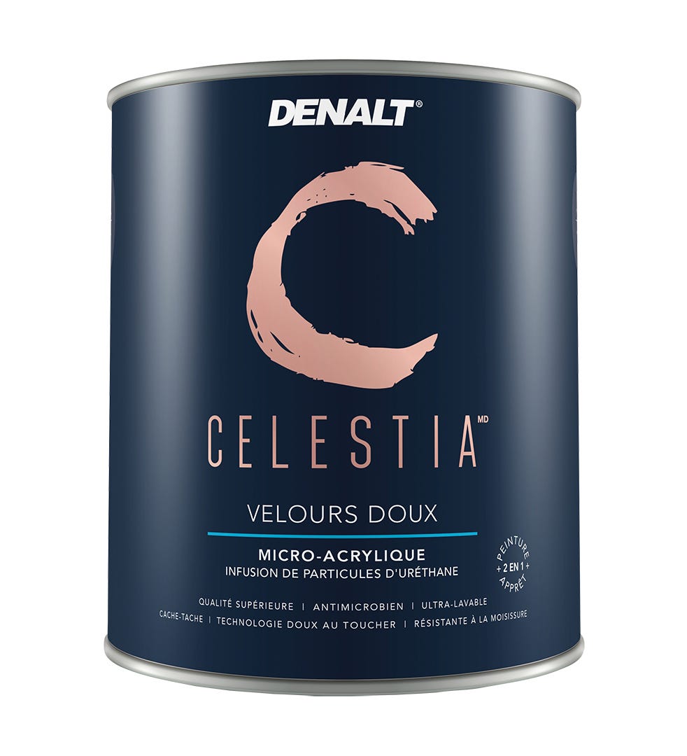 CELESTIA Interior Paint, Eggshell Finish, Pure White, Quart