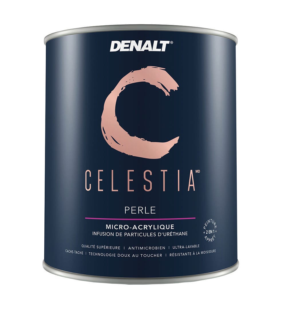 CELESTIA Paint and Primer, Pearl Finish, Natural White, Quart