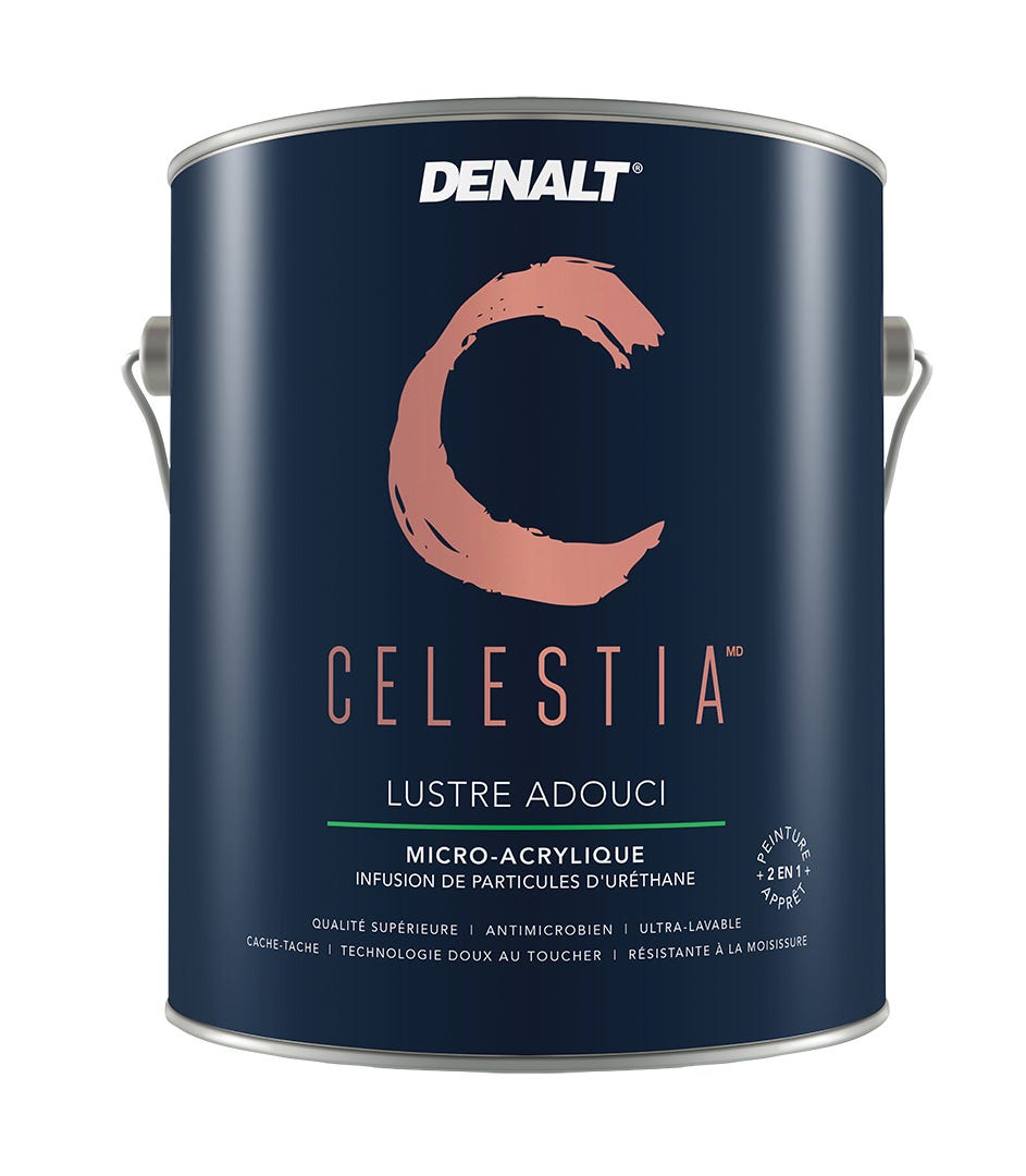 CELESTIA Interior Paint, Softened Gloss FInish, Natural White, Gallon