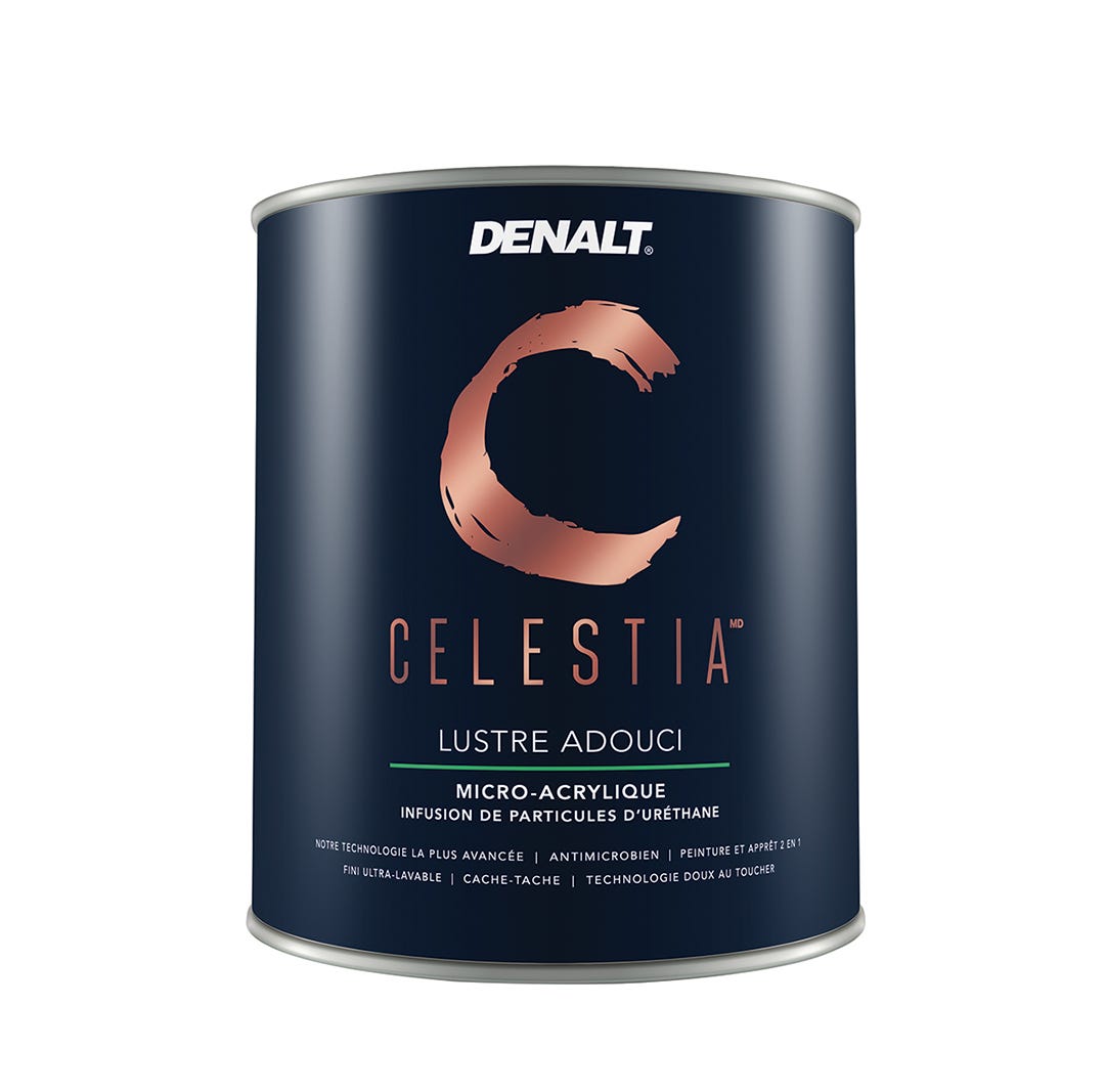 CELESTIA Interior Paint, Softened Gloss Finish, Natural White, Quart