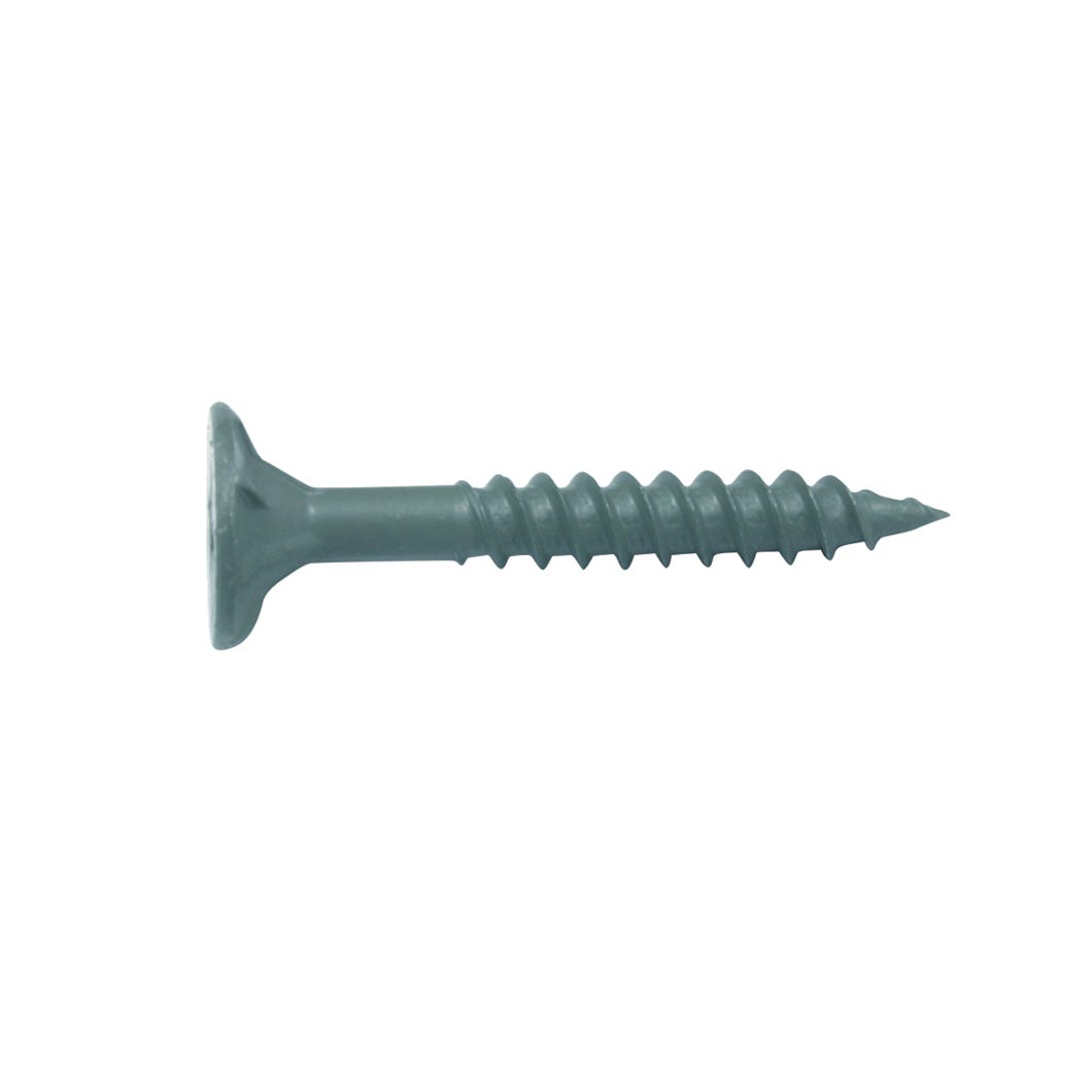 Cement Board Screw Wafer Head with Serration #8 1 5/8-in. 100/Pack