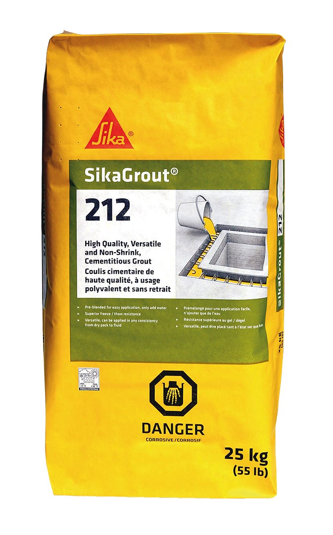 SIKA High Quality Versatile Non-Shrink and Cementitious Grout, 25 kg, Grey
