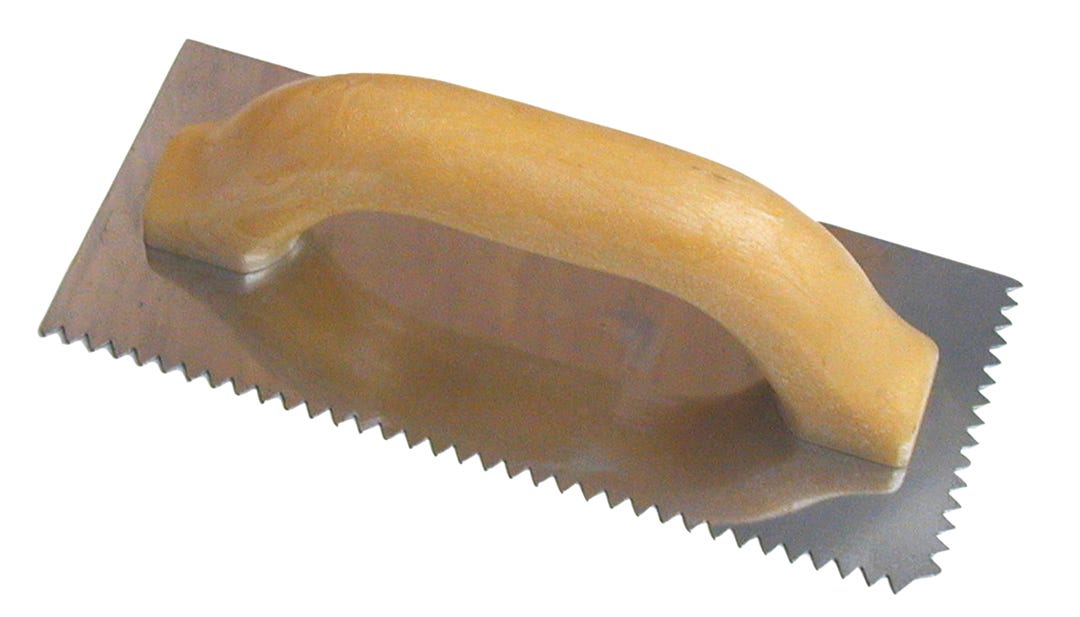 Ceramic trowel Saw" notch"