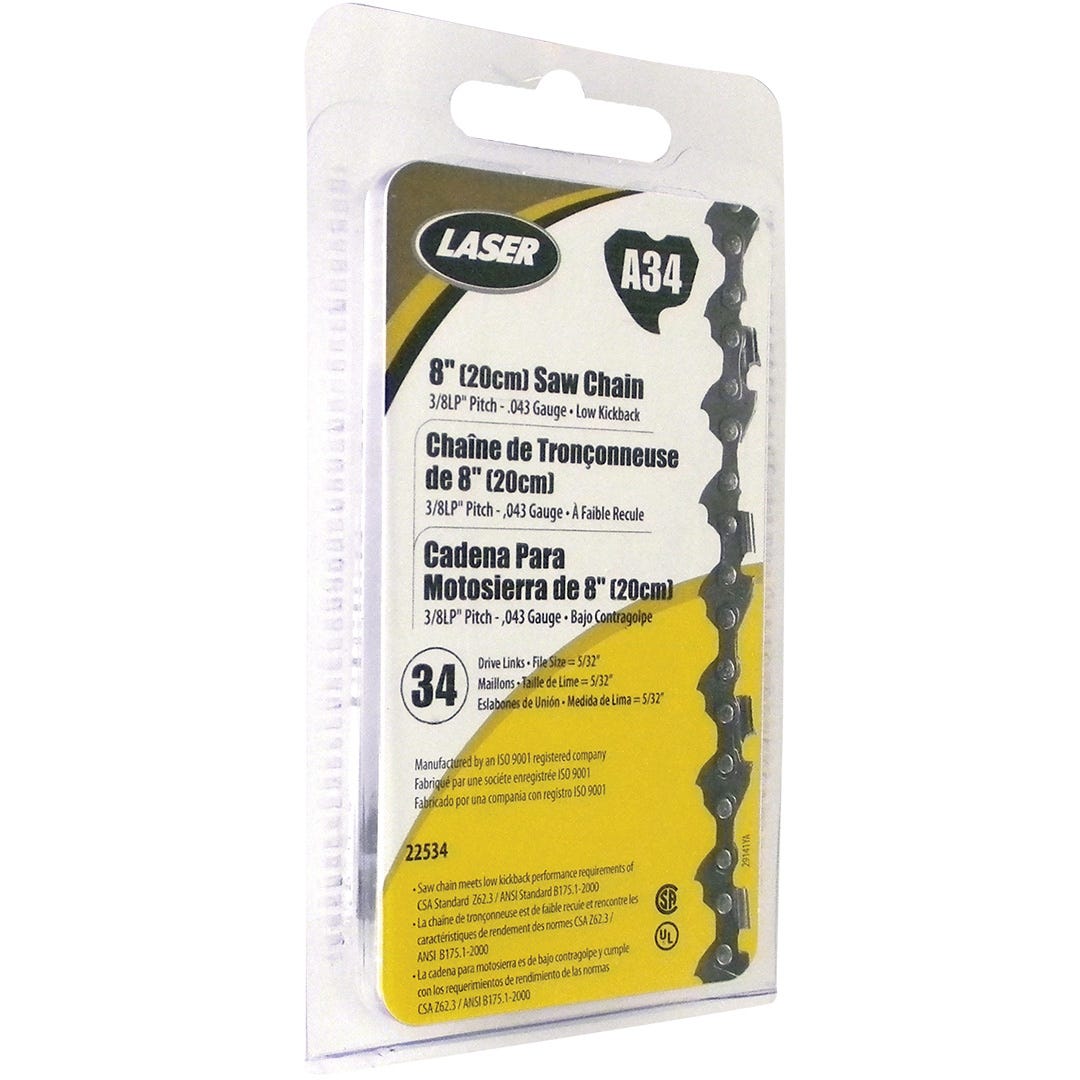 Chaine Loop Chainsaw, 34 Drive Lengths, 8 in. x 3/8 in.