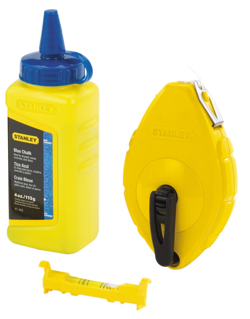 Chalk box set bottle / blue chalk / plastic line level