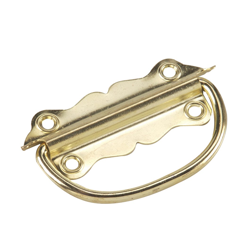 Chest Handle, Brass, 1 3/8-in. X 3 1/2-in.