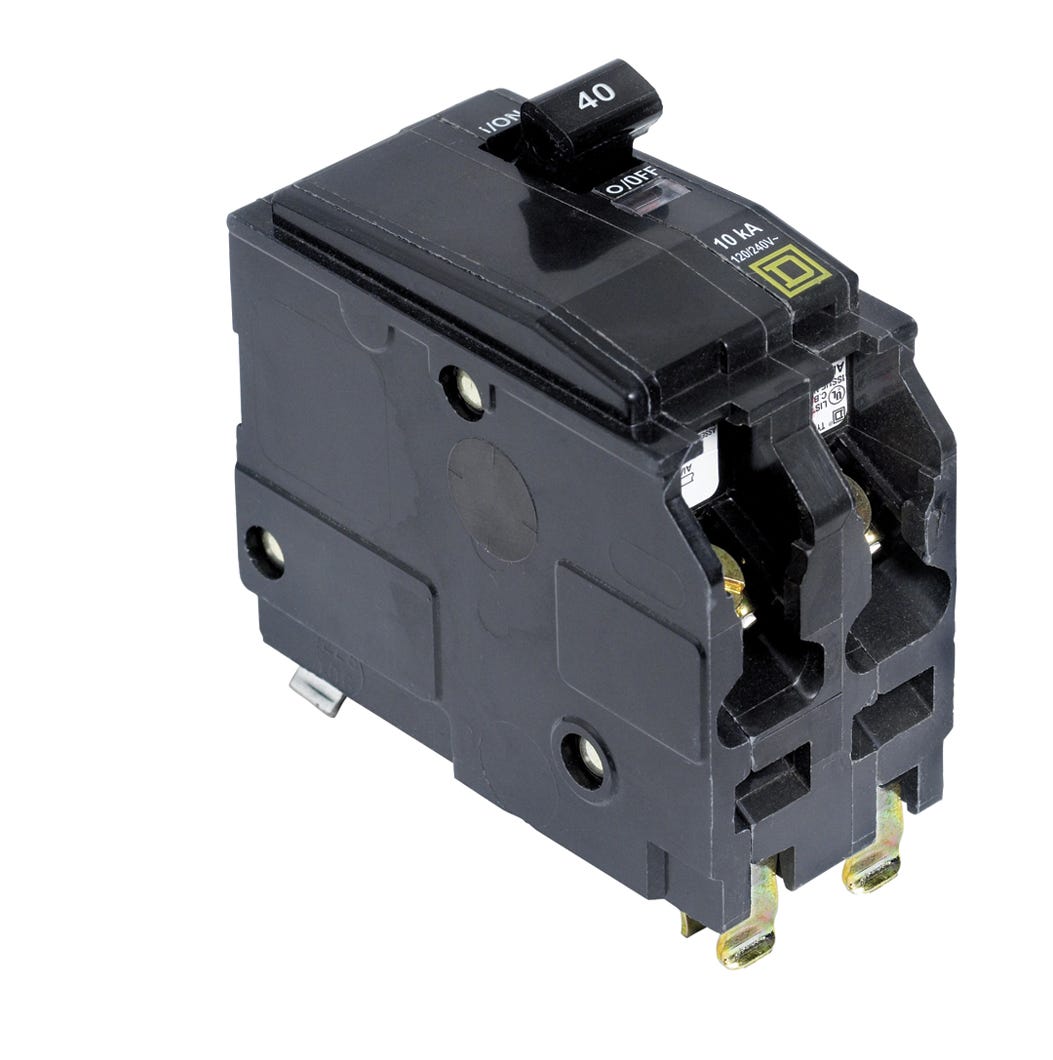 Circuit breaker double pole plug-on