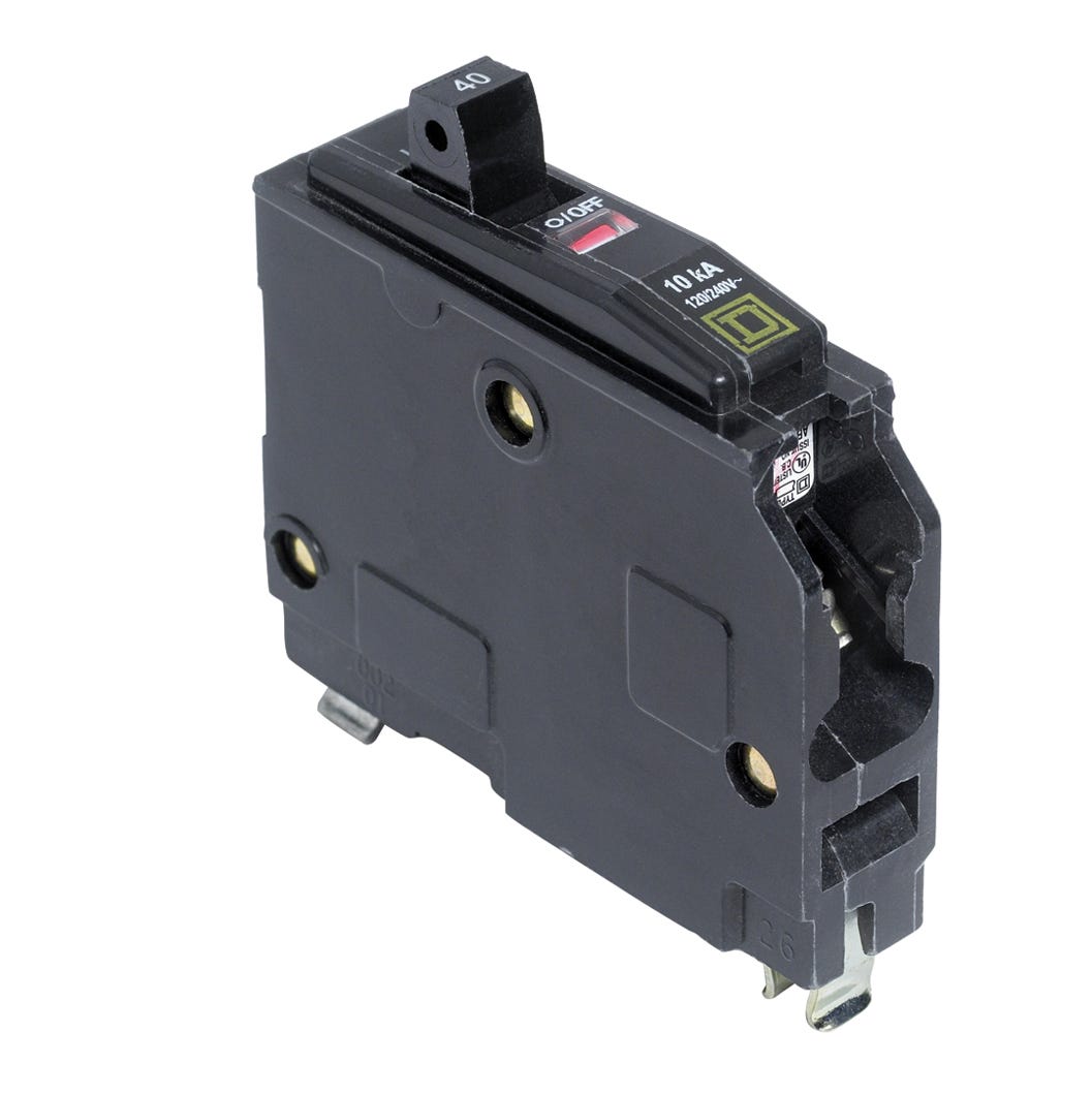 Circuit breaker single pole plug-on