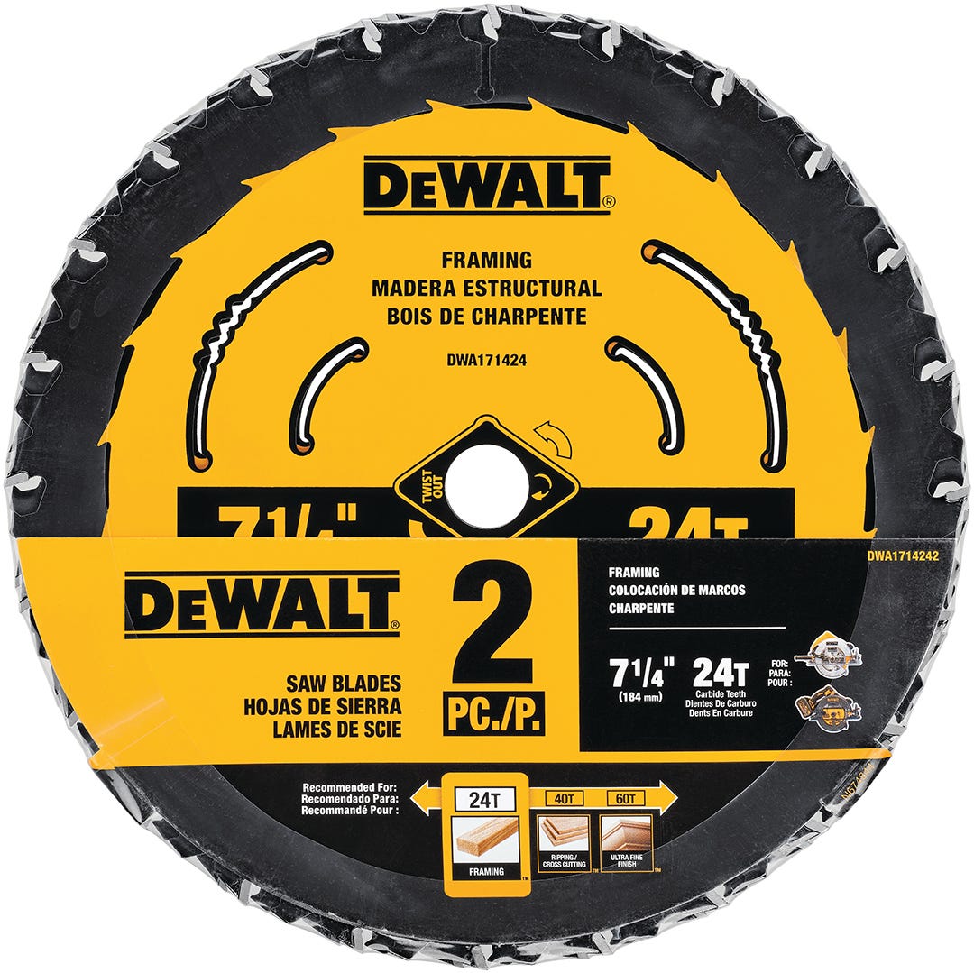 Circular Saw Blades, 7-1/4 in., 24 Tooth, 2/Pack