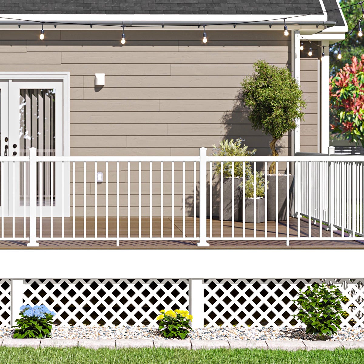 Classic, 4x8, white lattice