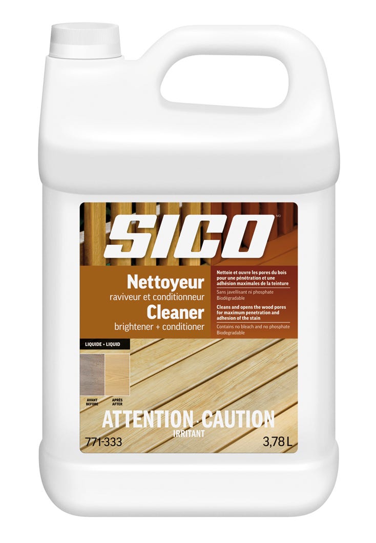 Exterior Wood Cleaner/Refresher/Conditioner, Liquid, 3.78 L