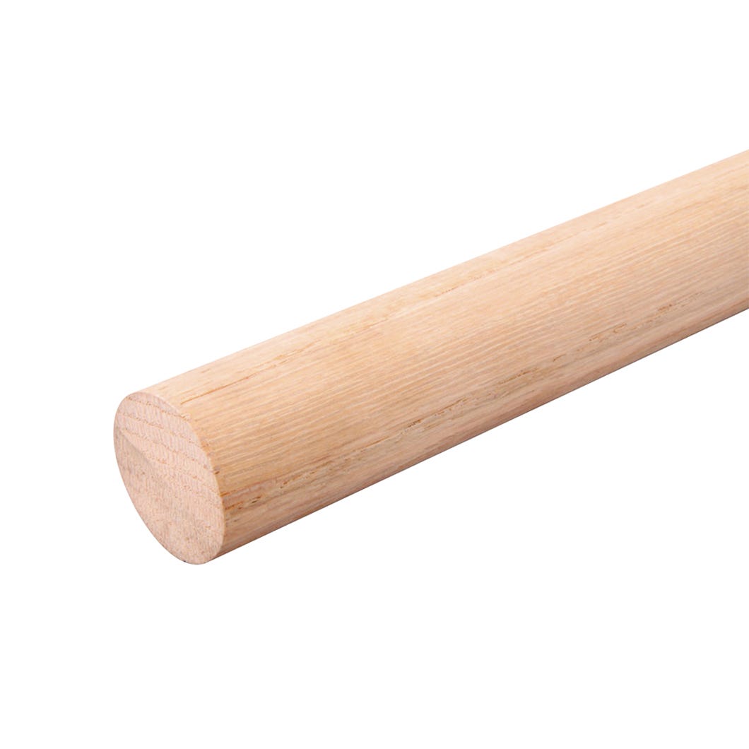 Heavy-Duty Closet Rod, 6-ft., Stainable Wood