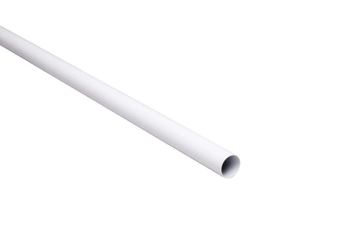 Heavy-Duty Closet Rod, 6-ft., White
