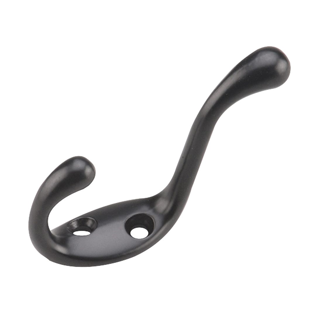 3 1/2-in. Heavy Duty Coat Hook, Black