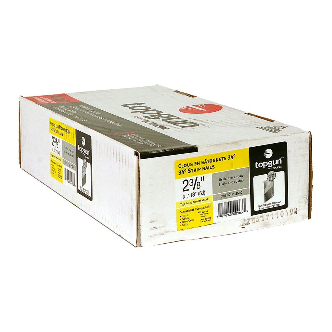 COLLATED NAILS FOR NAILS AIR GUN - HALF HEAD 2 3/8 IN