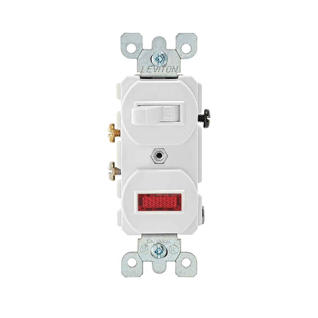 Combination switch single pole toggle / pilot light