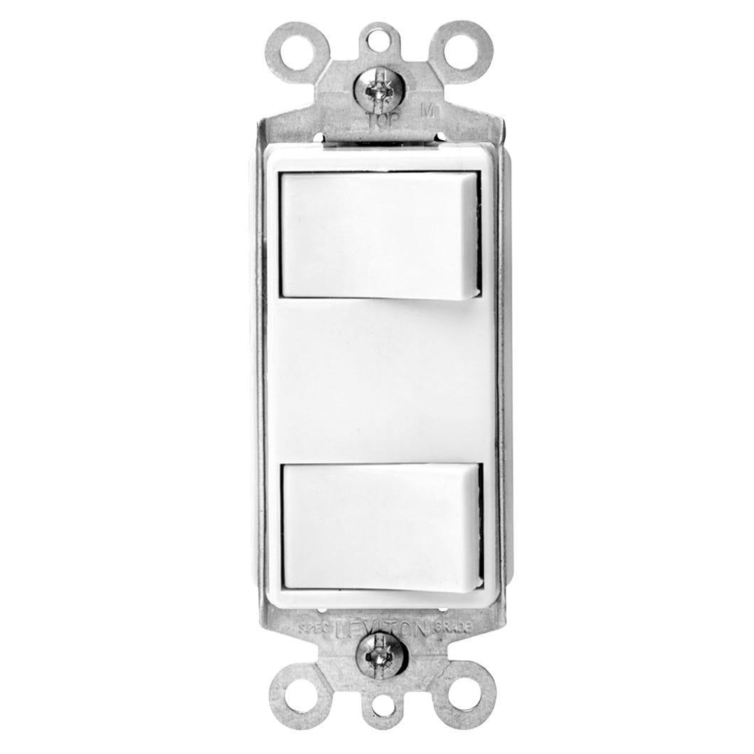 Combination Twin Rocker Switch Single Pole