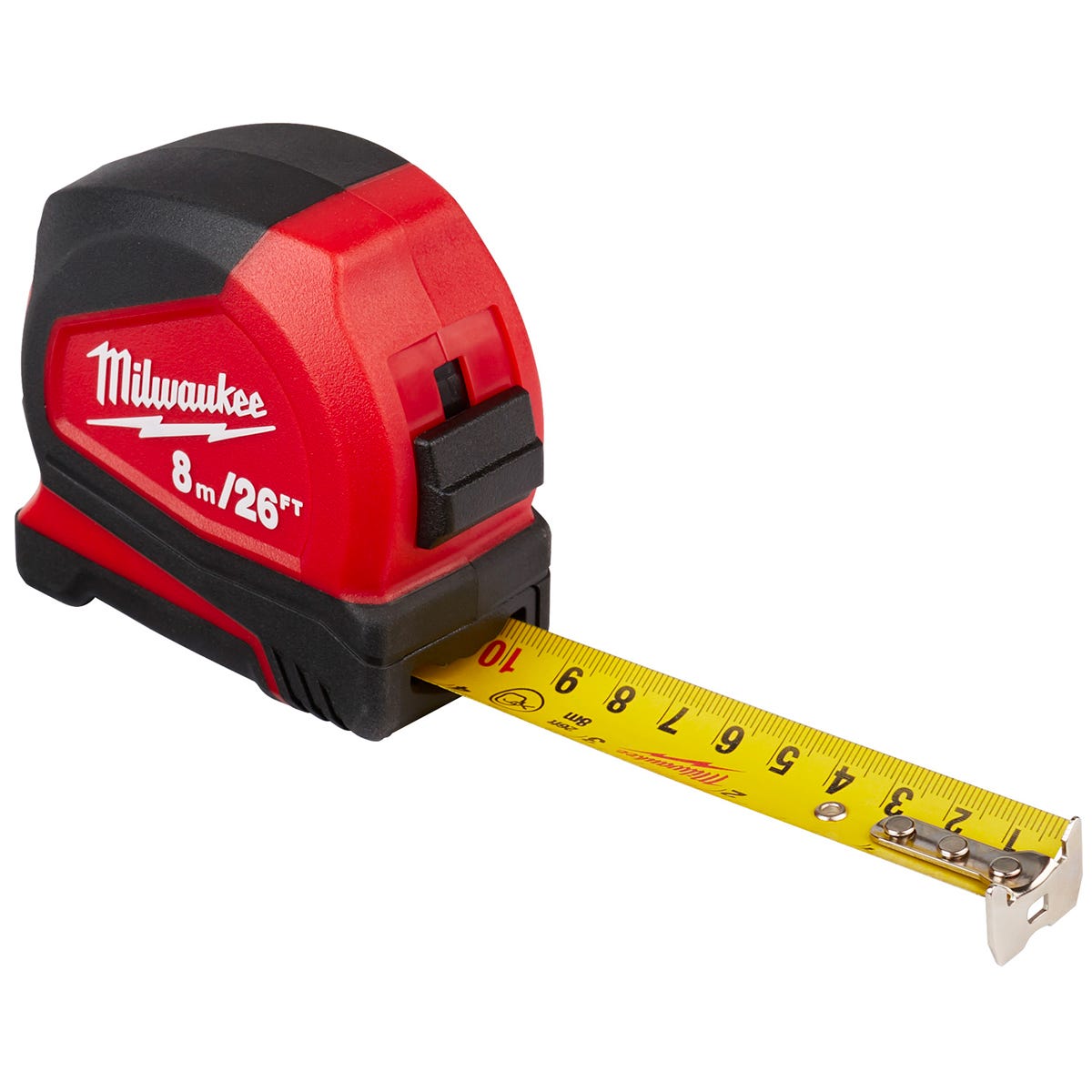Compact tape measure, 26 ft.