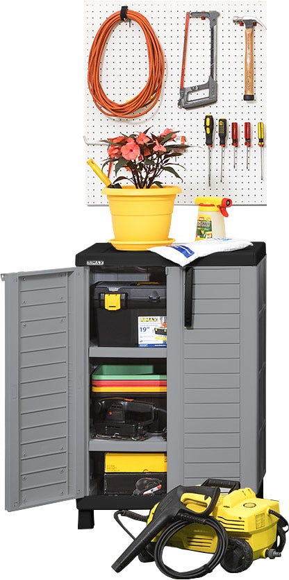 2-Shelf Compact Utility Cabinet