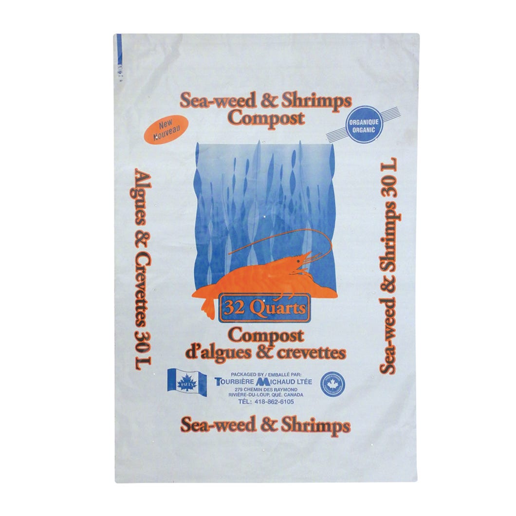 Organic seaweed and shrimps compost, 30 L