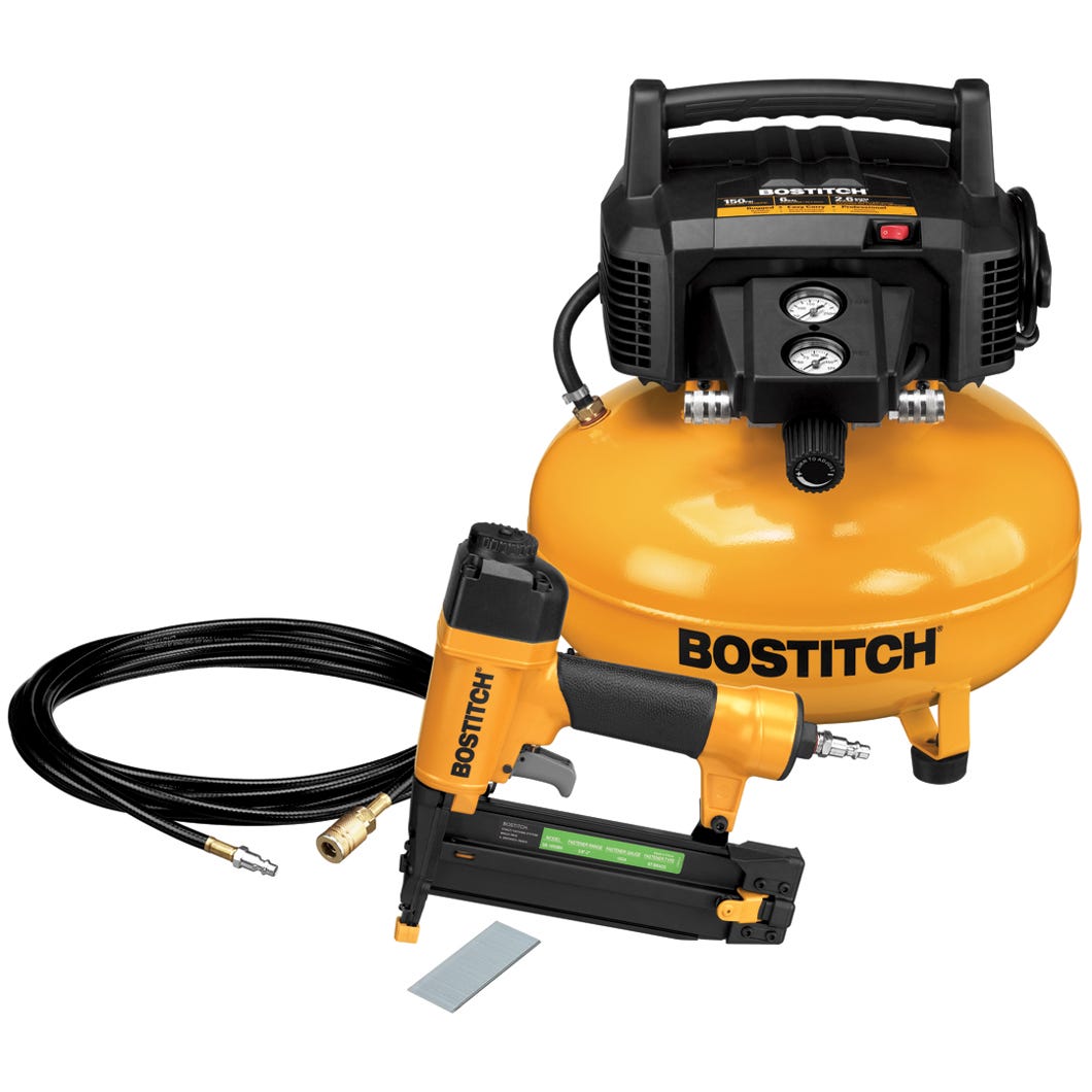 Compressor / nailer kit 18 gauge finishing nailer