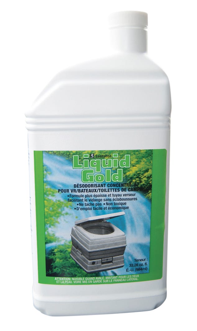 Liquid Gold Concentrated Deodorizer for Rv, Marine & Camping Toilets, 32 Oz