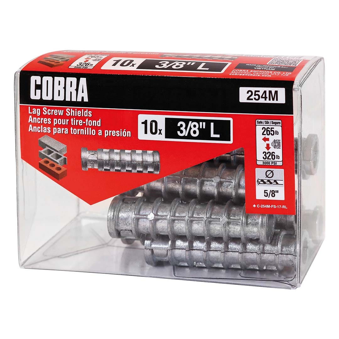 Concrete Anchors, 3/8 in. Without Bolt, 10/Pack