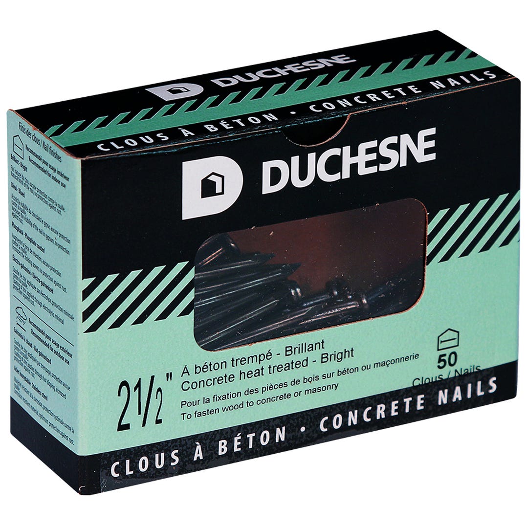 Concrete Heat-Treated Nails, 2-1/2 in., 50/Box