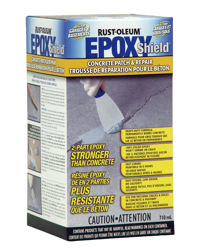 Concrete Patch/Repair for Garage/Basement, Grey, 710 ml