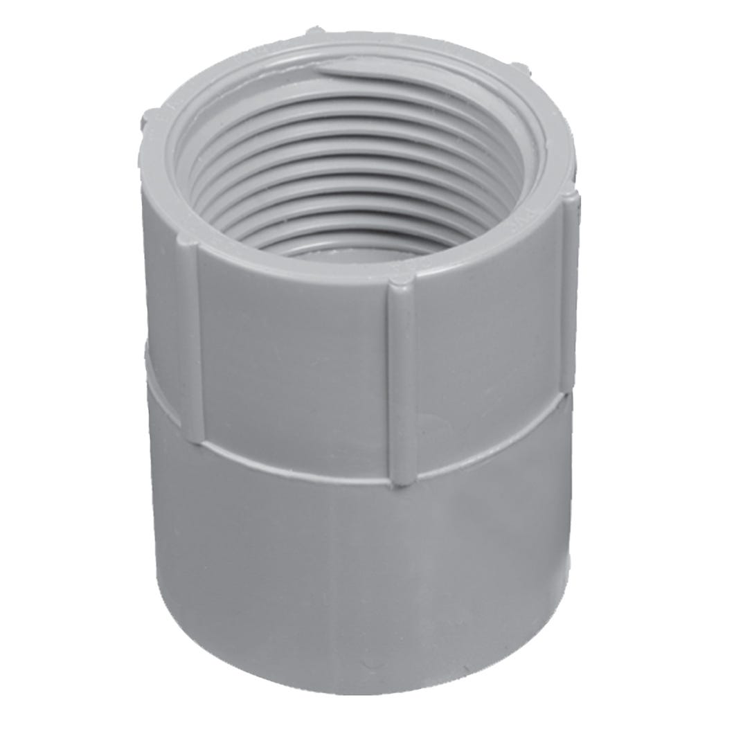 Conduit Adapter, Female, PVC, 1-1/4-in.