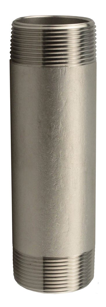 Connector 304 Stainless Steel Nipple, 1-in. X 3-in.