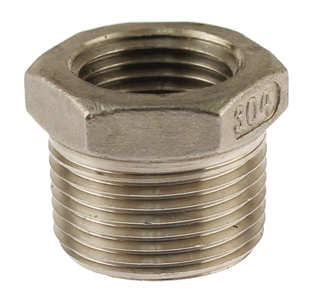 Connector 304 Stainless Steel Reducer Bushing, 1-in. X 3/4-in.