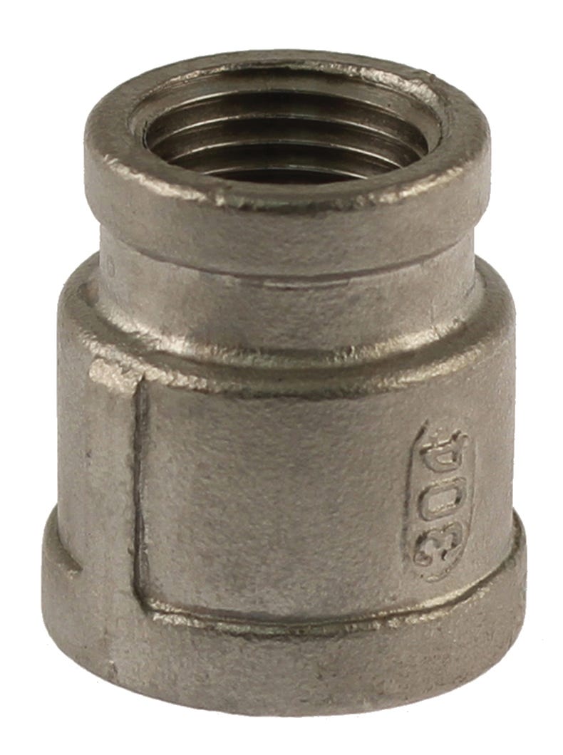 Connector 304 Stainless Steel Reducing Coupling, 3/4-in. X 1/2-in.