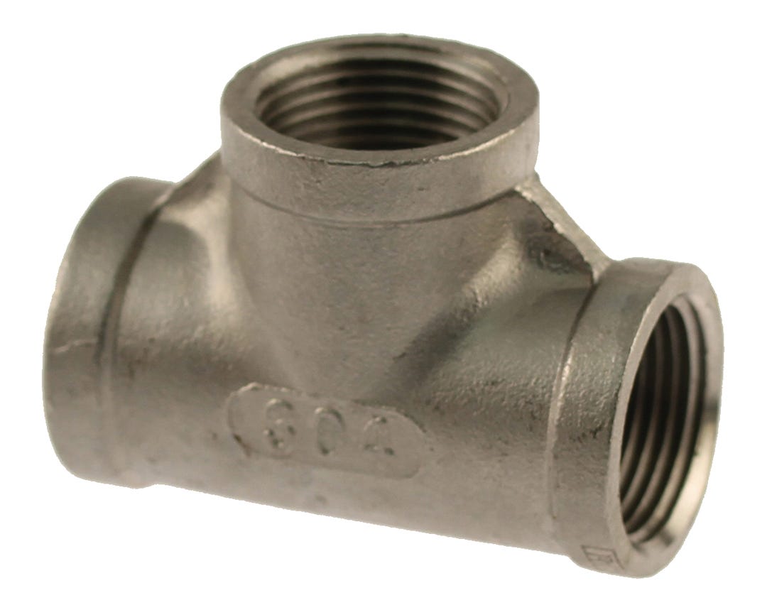 Connector 304 Stainless Steel Tee, 3/4-in.