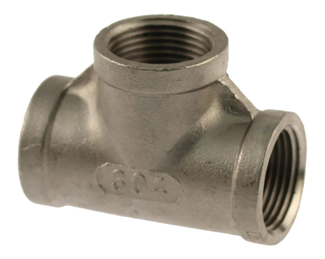 Connector 304 Stainless Steel Tee, 1-in.
