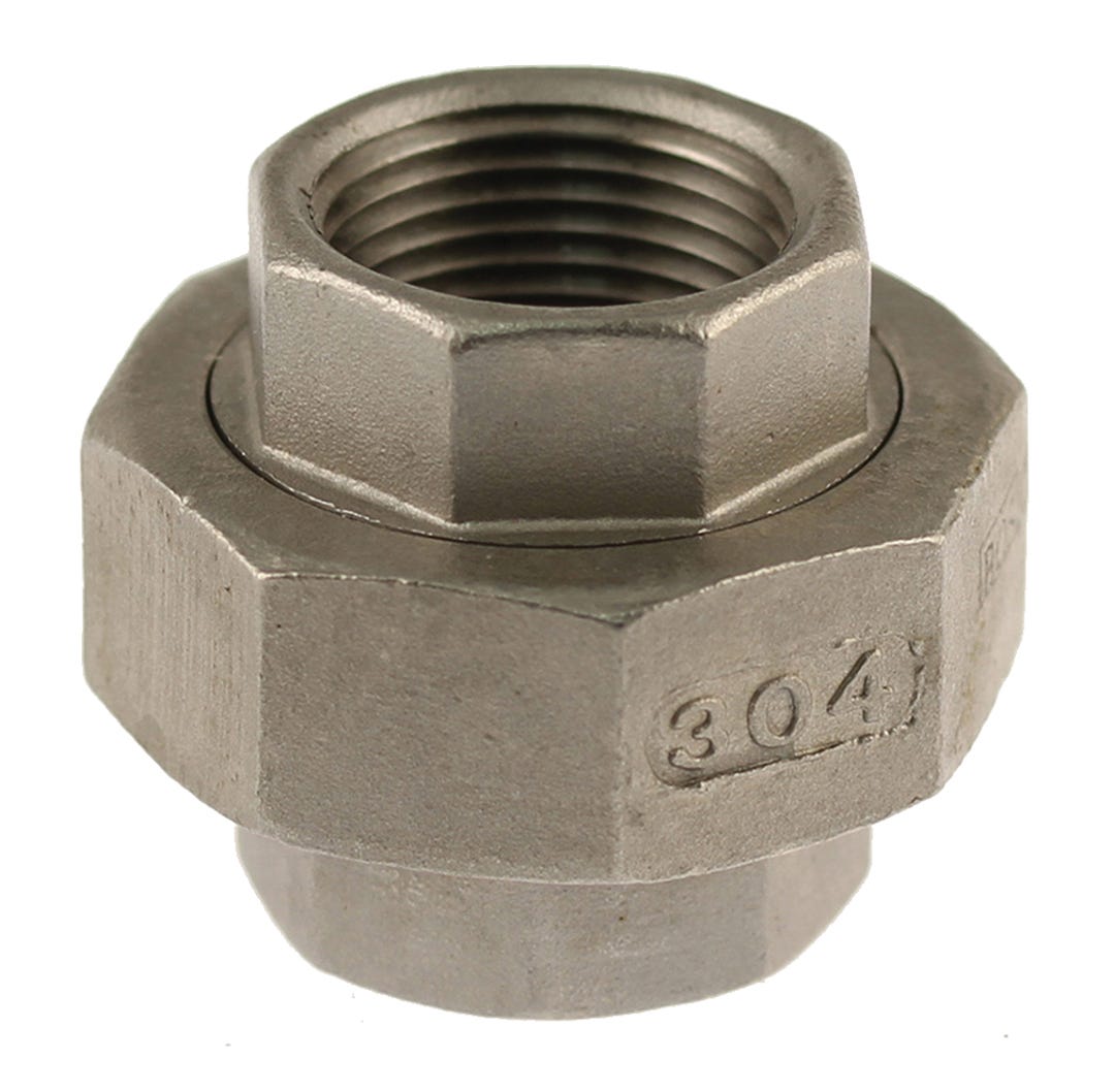 Connector 304 Stainless Steel Union, 1/2-in.